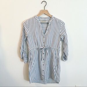Abercrombie Tie-Waist Shirt Dress in Stripe, Xs